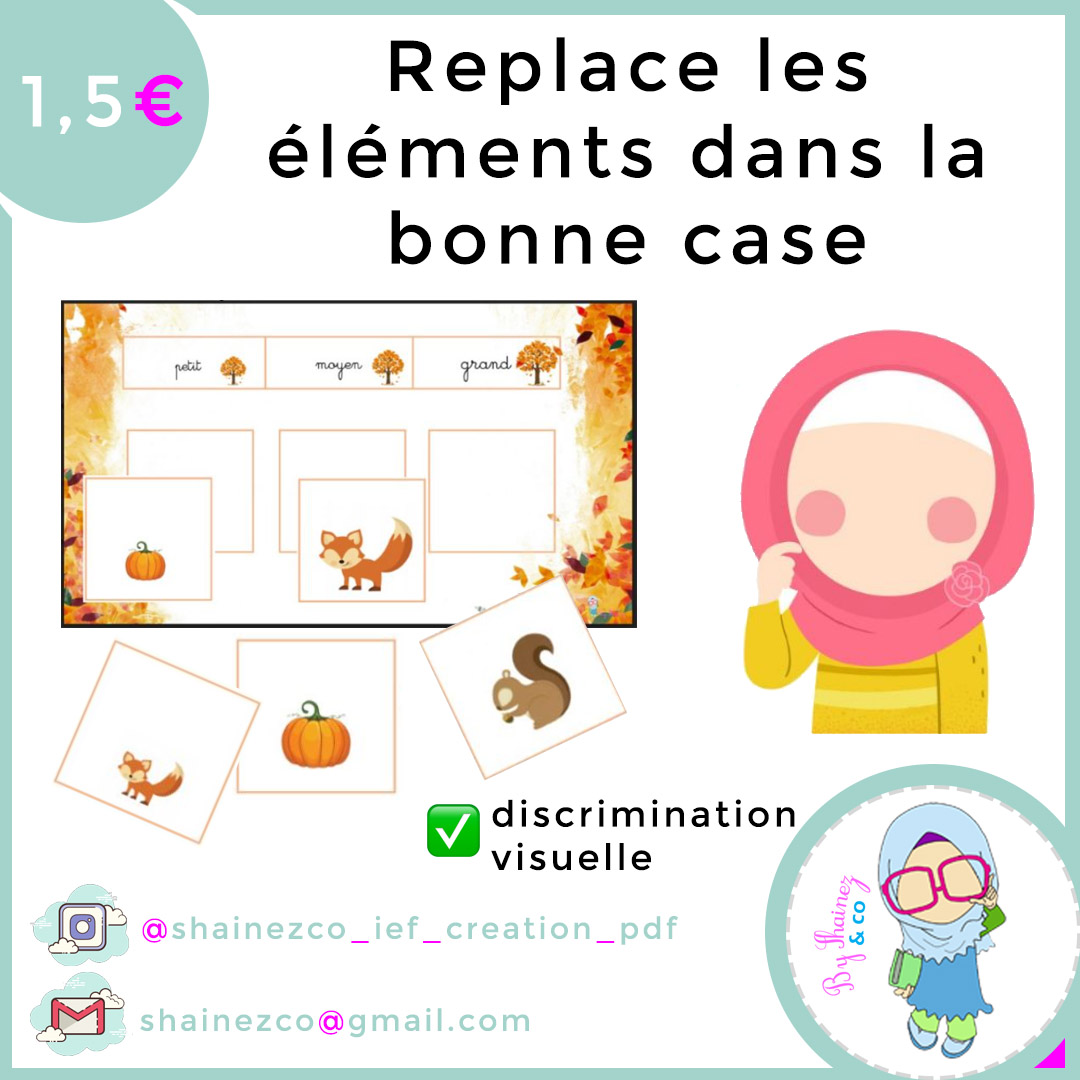 place les elements dans la bonne case